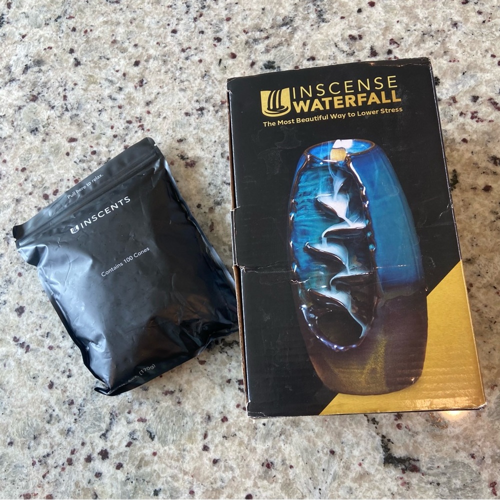 Waterfall incense burner